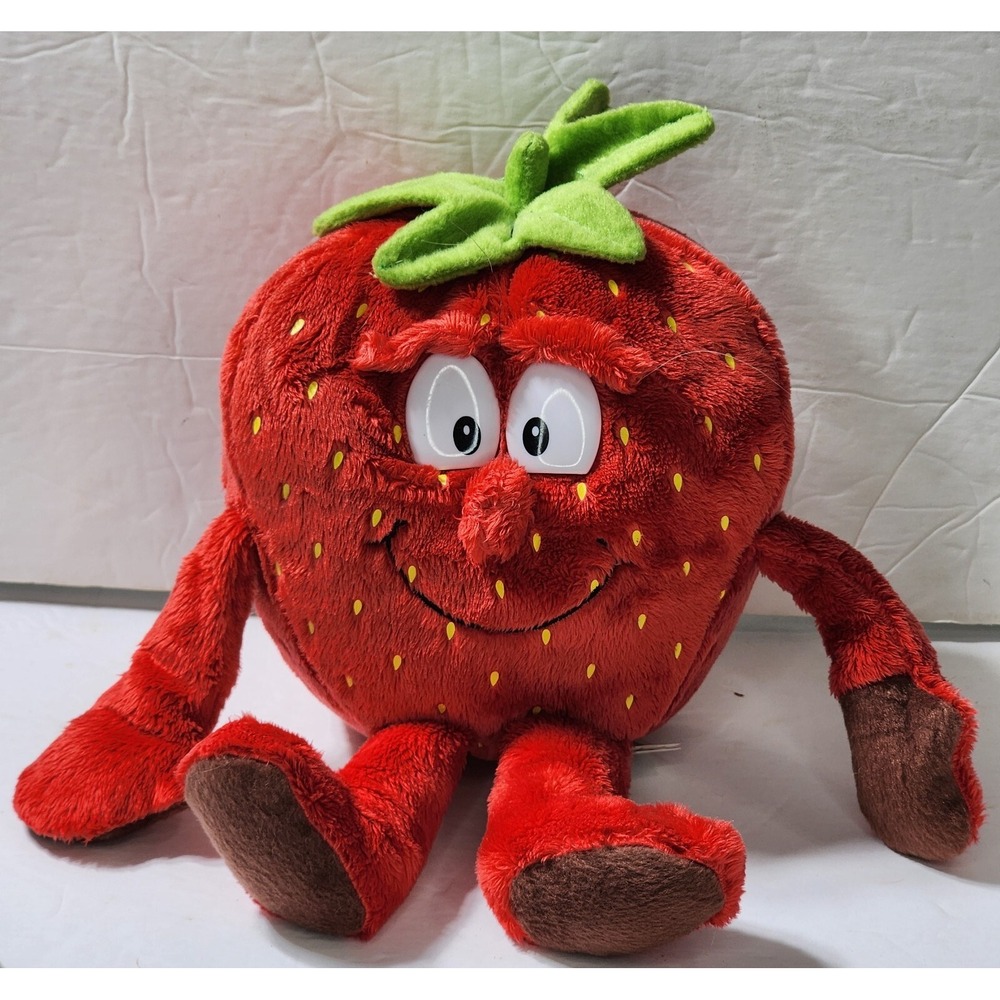 Goodness Gang Red STRAWBERRY Plush Bean Bag Toy TCC Global 9"